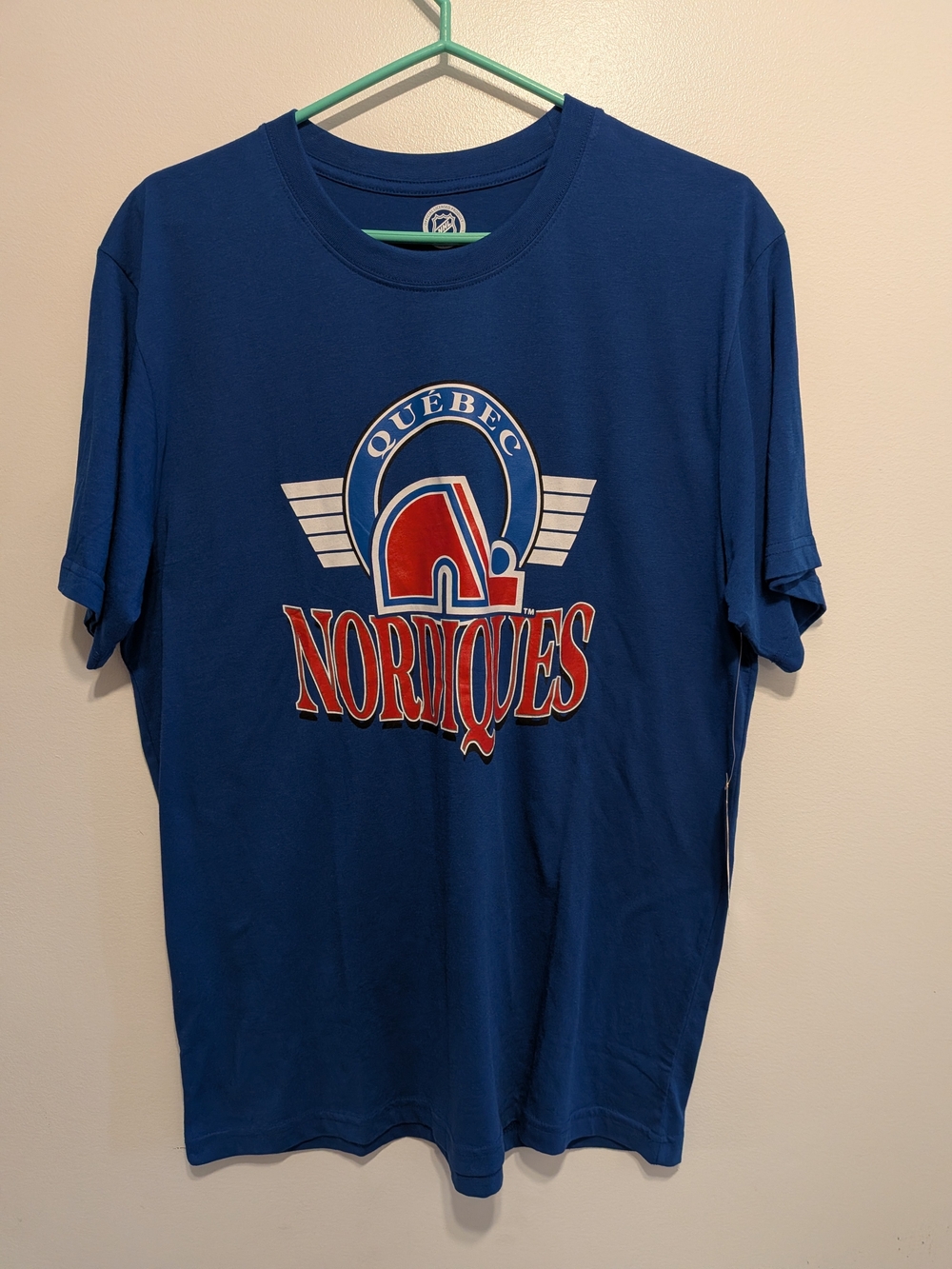 NHL Quebec Nordiques Blue, Red & White Graphic Tee